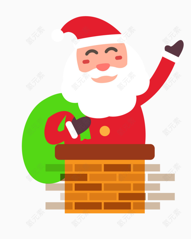 送礼物的圣诞老人图案