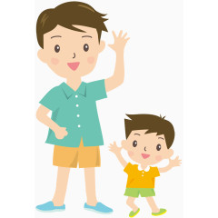 父亲节卡通配图花朵装饰背景感恩