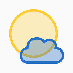 太阳小云黑暗Vector-stylish-weather-icons