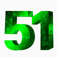 3D绿色立体数字