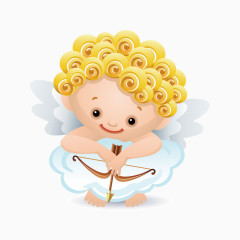 手绘丘比特箭天使