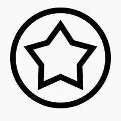 空心五角星标志图标
