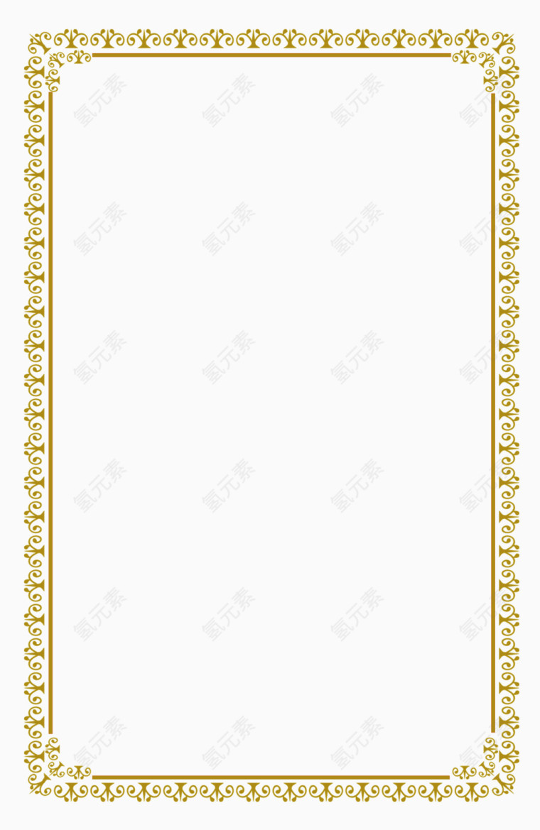金色欧式简约古典框边