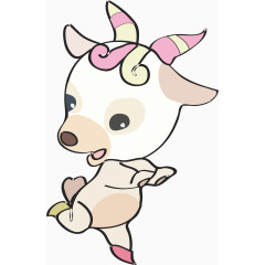 卡通手绘生肖羊 