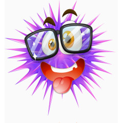 紫色细菌球表情