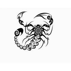 线条蝎子卡通矢量图片