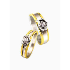 银色金边戒指PNG免扣素材