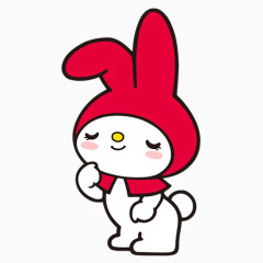 卡通精美红色小兔子