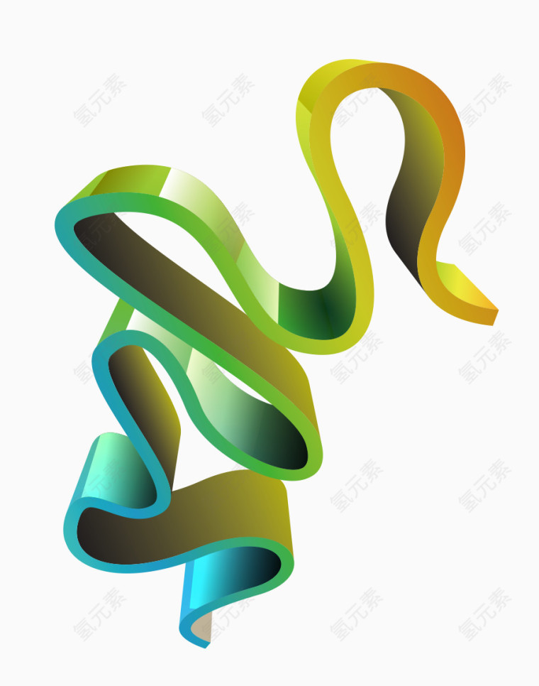 立体丝带设计素材