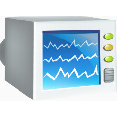 卡通手绘监护仪图标 