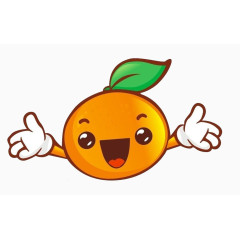 卡通手绘橙子橘子