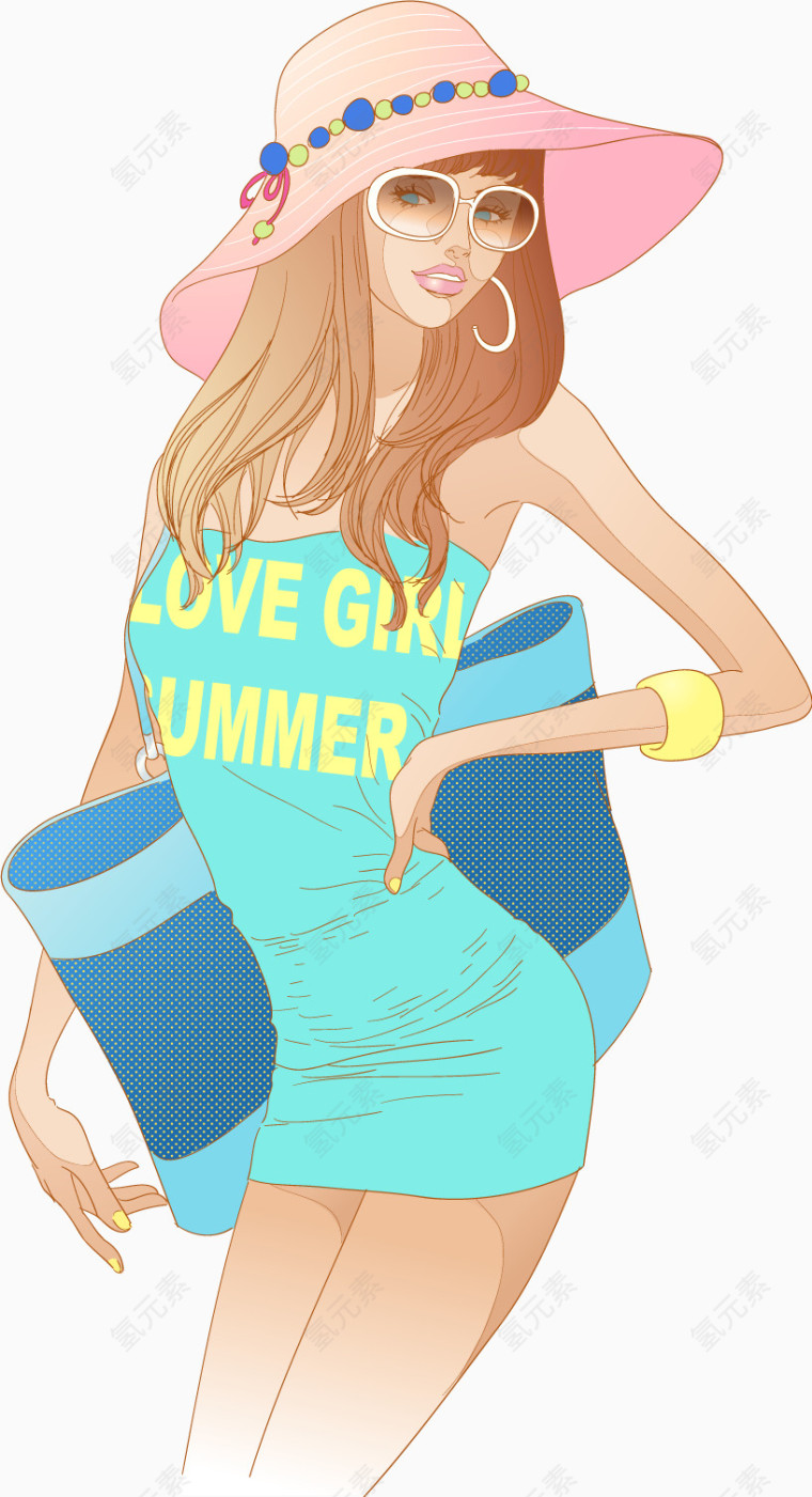 背着大包的时尚美女