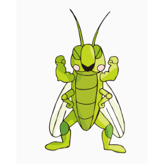 卡通手绘蝗虫 