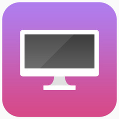 彩色圆角扁平化电脑图标