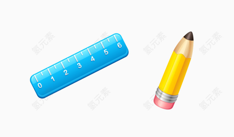 卡通铅笔尺子