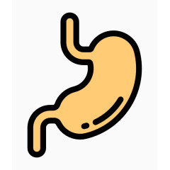 卡通手绘胃图标 