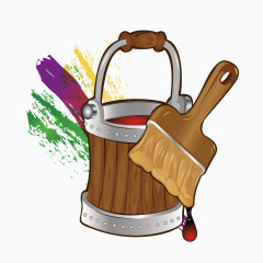 油漆桶矢量素材