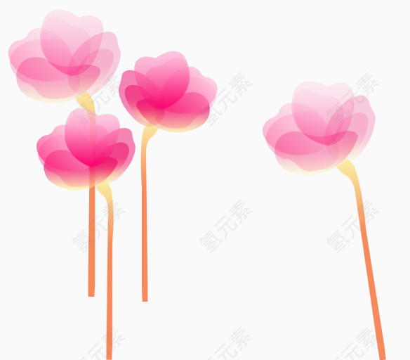 粉色花朵装饰