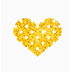 情人节金色心