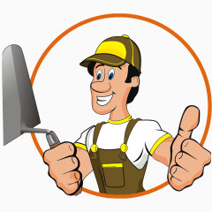 竖大拇指泥瓦工图标