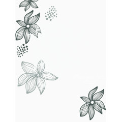 优雅层叠线条花卉