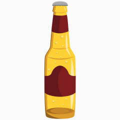 卡通啤酒瓶饮料