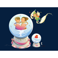 玻璃球里的男女