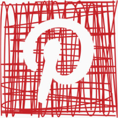 媒体笔Pinterest素描社会笔示意图