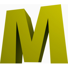 3D立体字母M
