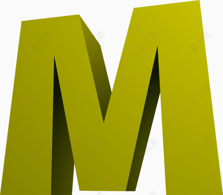 3D立体字母M