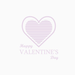 心形 条纹 淡粉色