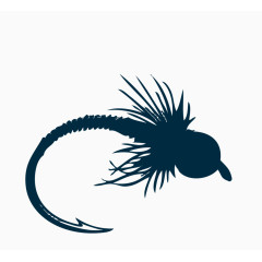 藏青色羽毛鱼钩