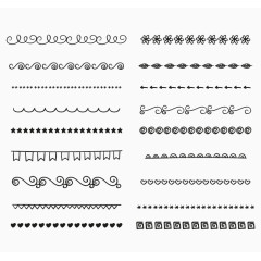 18款创意黑色花边矢量素材