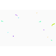 多彩简约礼花漂浮素材