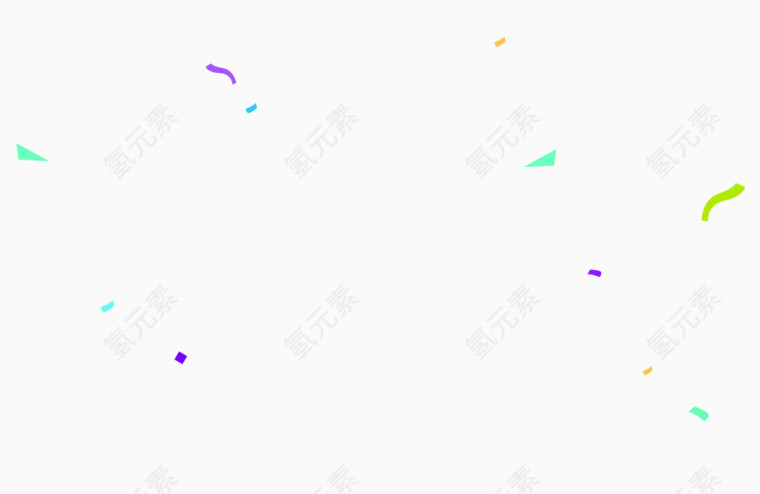 多彩简约礼花漂浮素材