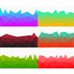 彩色多边形堆积效果