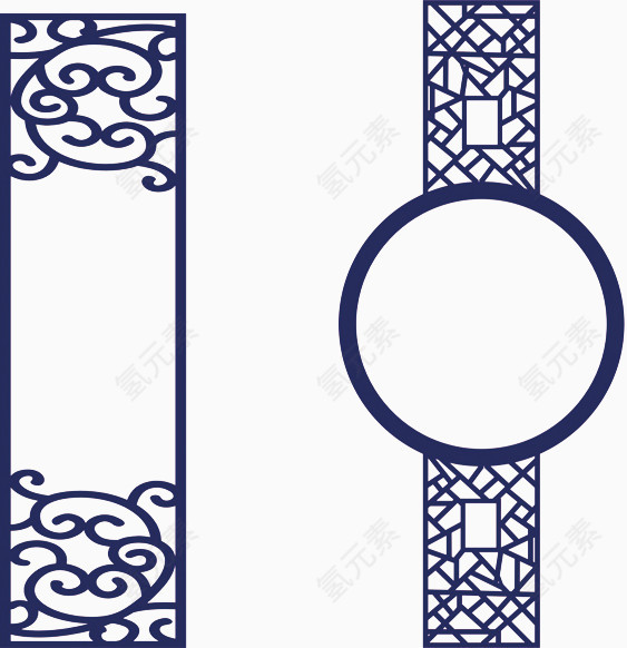 中国风花纹