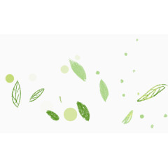 手绘叶子爱生活爱健康