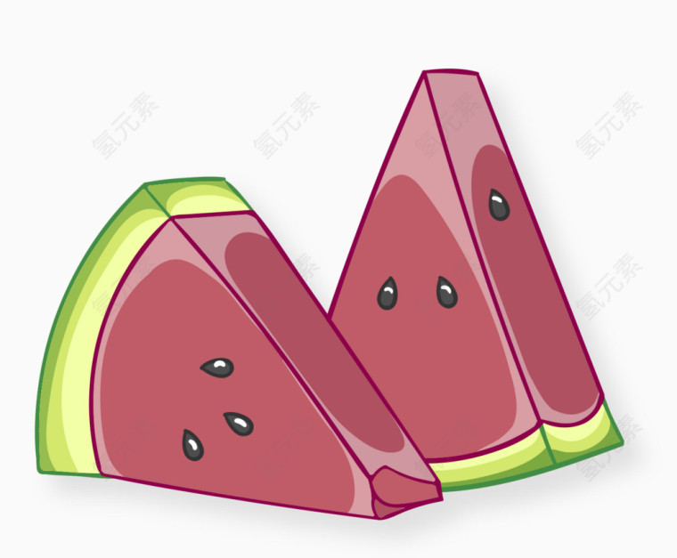 小清新卡通食物西瓜