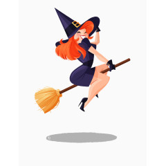 骑着扫把的女巫