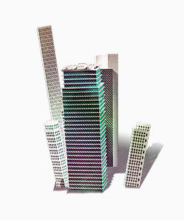 彩色都市建筑