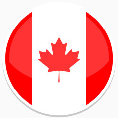 加拿大平圆世界国旗图标集