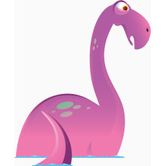 矢量粉色卡通龙