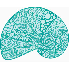 蓝色旋转鹦鹉螺