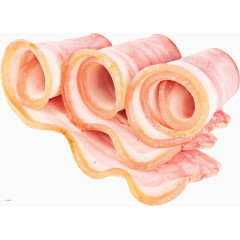 卷起来的培根肉片