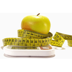 苹果尺子称素材