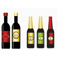 矢量红酒元素合集