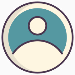 帐户阿凡达人类男人的人简介用户线的颜色混合卷