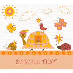 卡通插画背景01——矢量素材