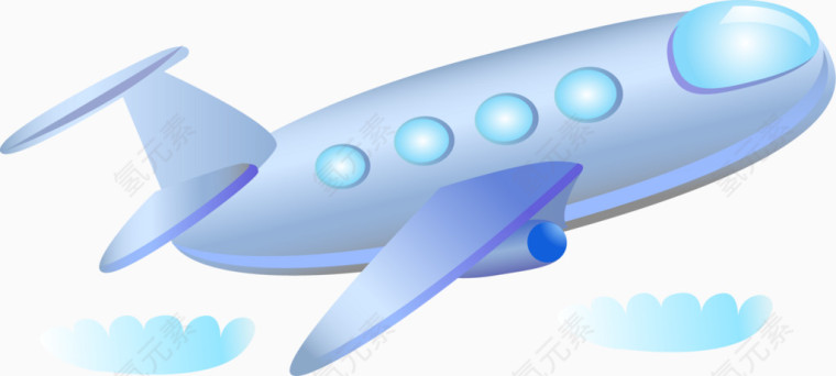 卡通手绘飞翔的飞机png 